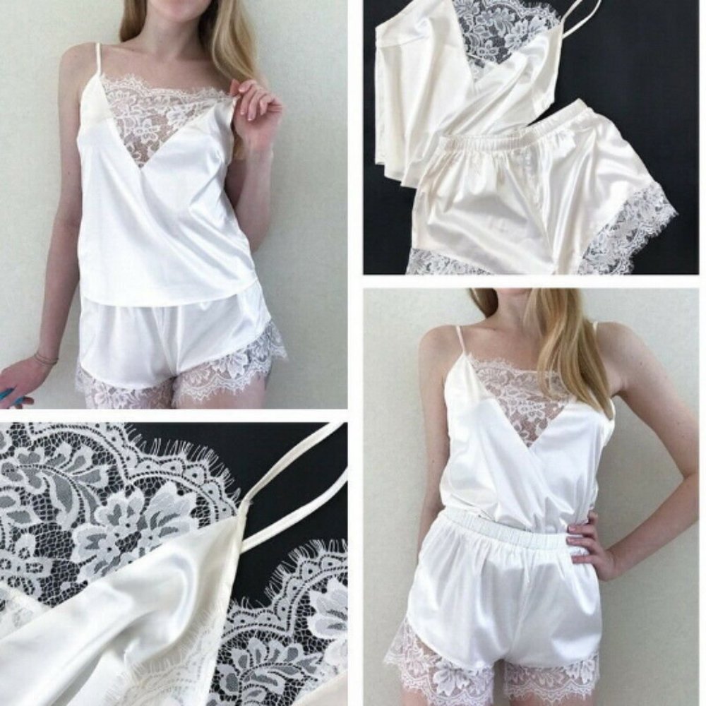 Fine Underwear Nightclothes Silk-like Strap Pajama
